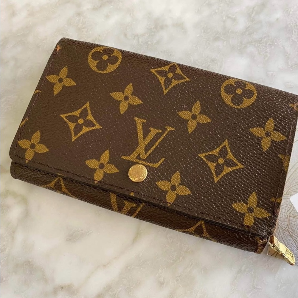 Louis Vuitton Brown and Gold Monogram Wallet